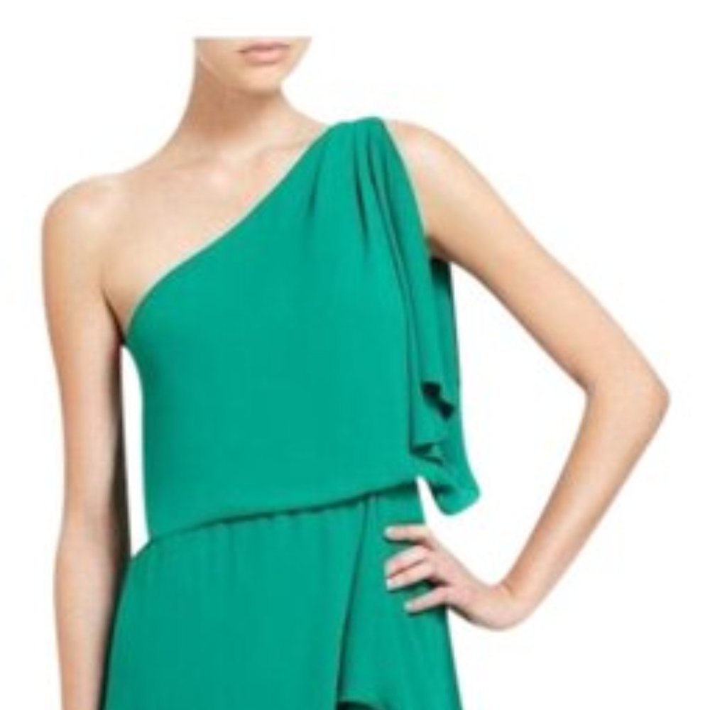 BCBGMAX One shoulder Teal dress